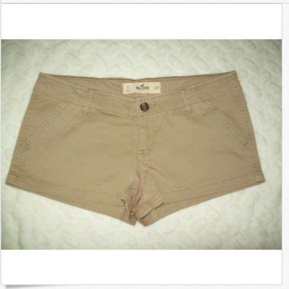 EUC Khaki / Beige HOLLISTER Short Shorts Sz 5/27 - Picture 2 of 7